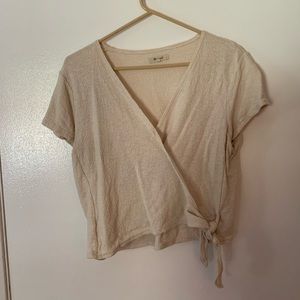 Cream madewell wrap top